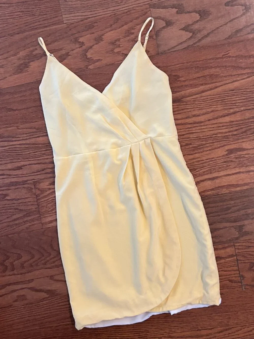 Lavender Brown Silk Wrap Mini Dress Size Small Butter Yellow Cocktail Wedding